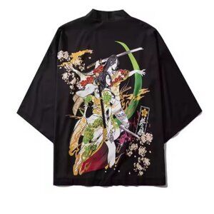 Stand Back black oversized kimono style cardigan size L